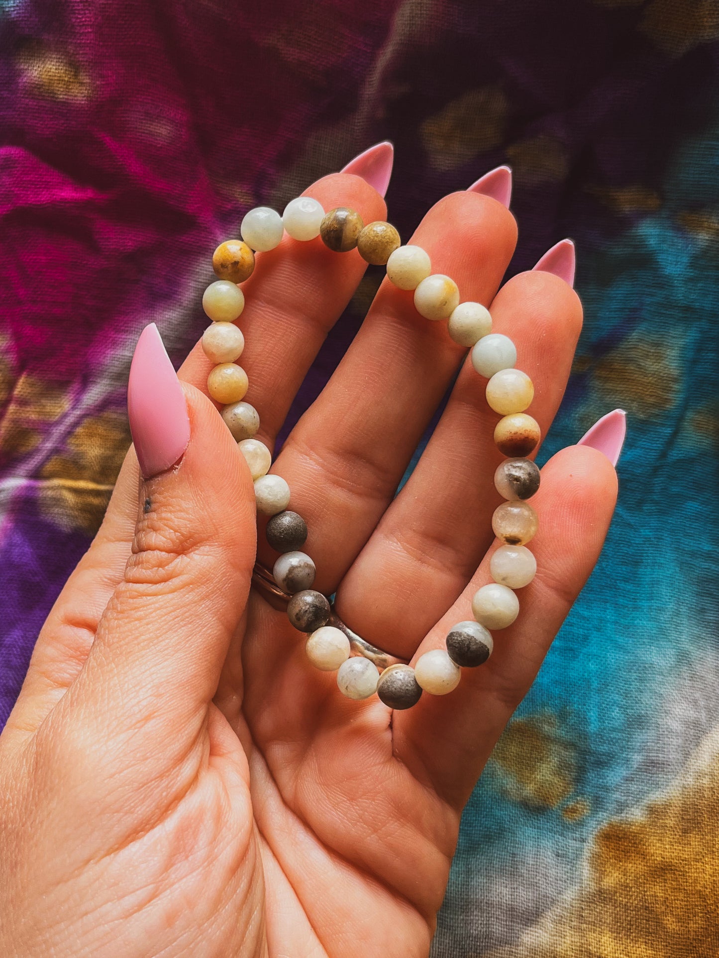 Pulsera elástica Amazonita