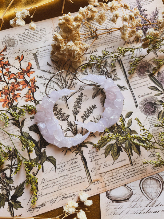 Lunas de cuarzo rosa