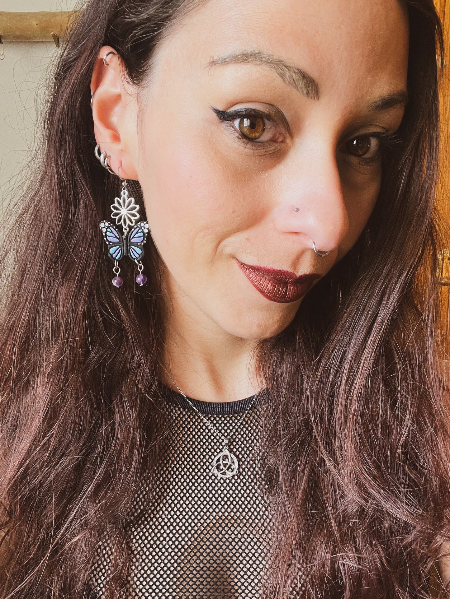 Mariposas con amatista/piedra sol