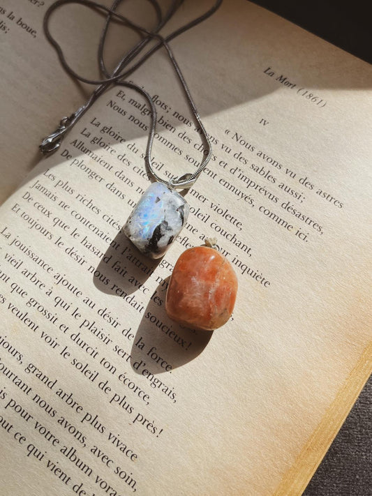 Colgante piedra luna/piedra sol