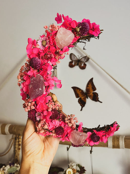 Corona Deméter (amatista y cuarzo rosa)