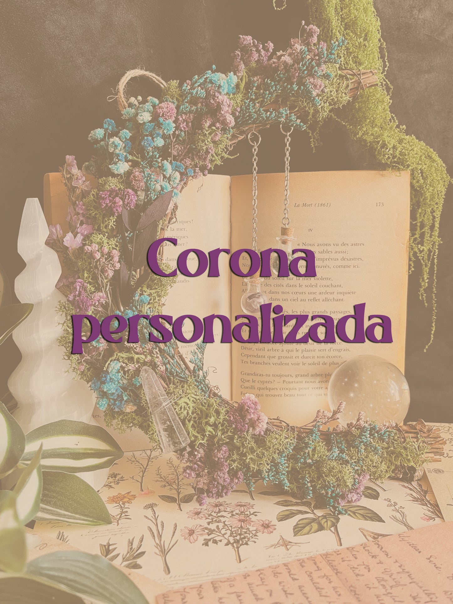 Corona flores personalizada