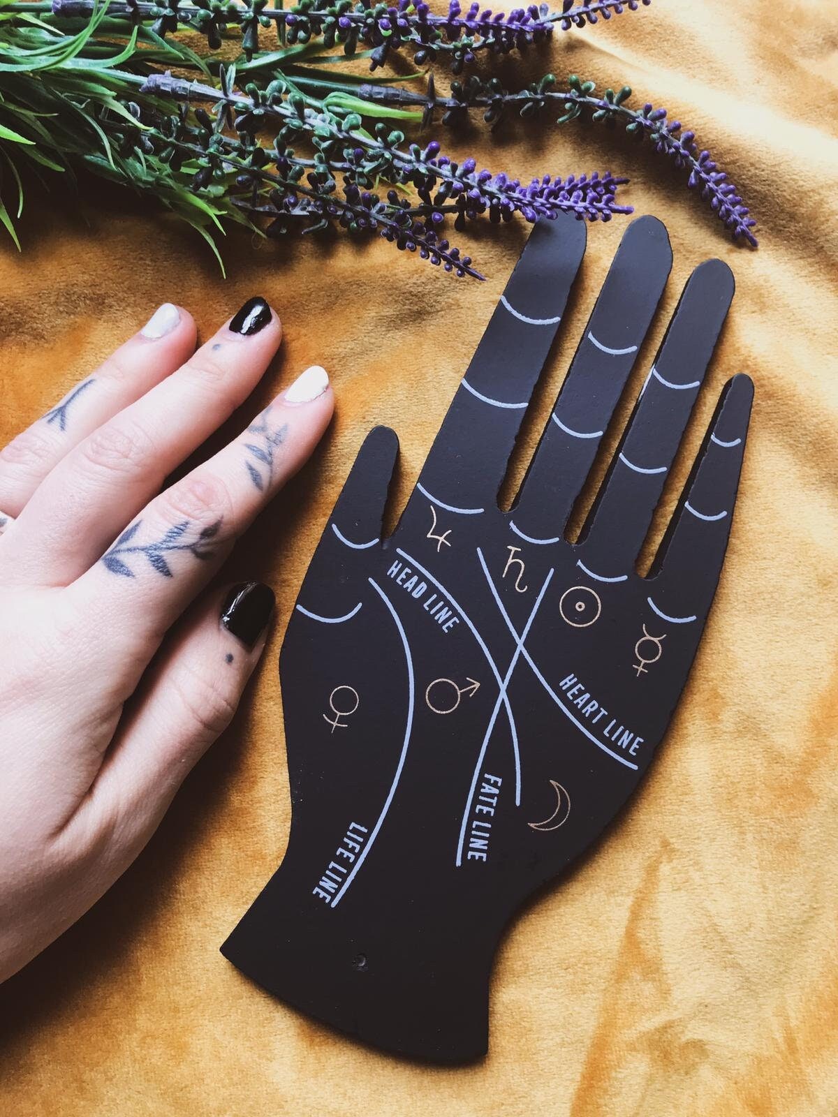 Soporte para Incienso Mano Palmistry (incluye caja de incienso)