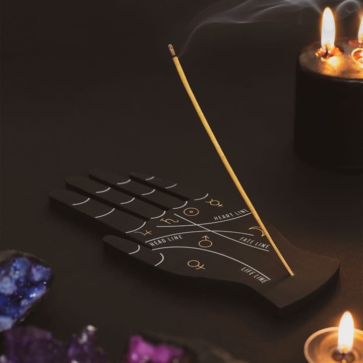 Soporte para Incienso Mano Palmistry (incluye caja de incienso)