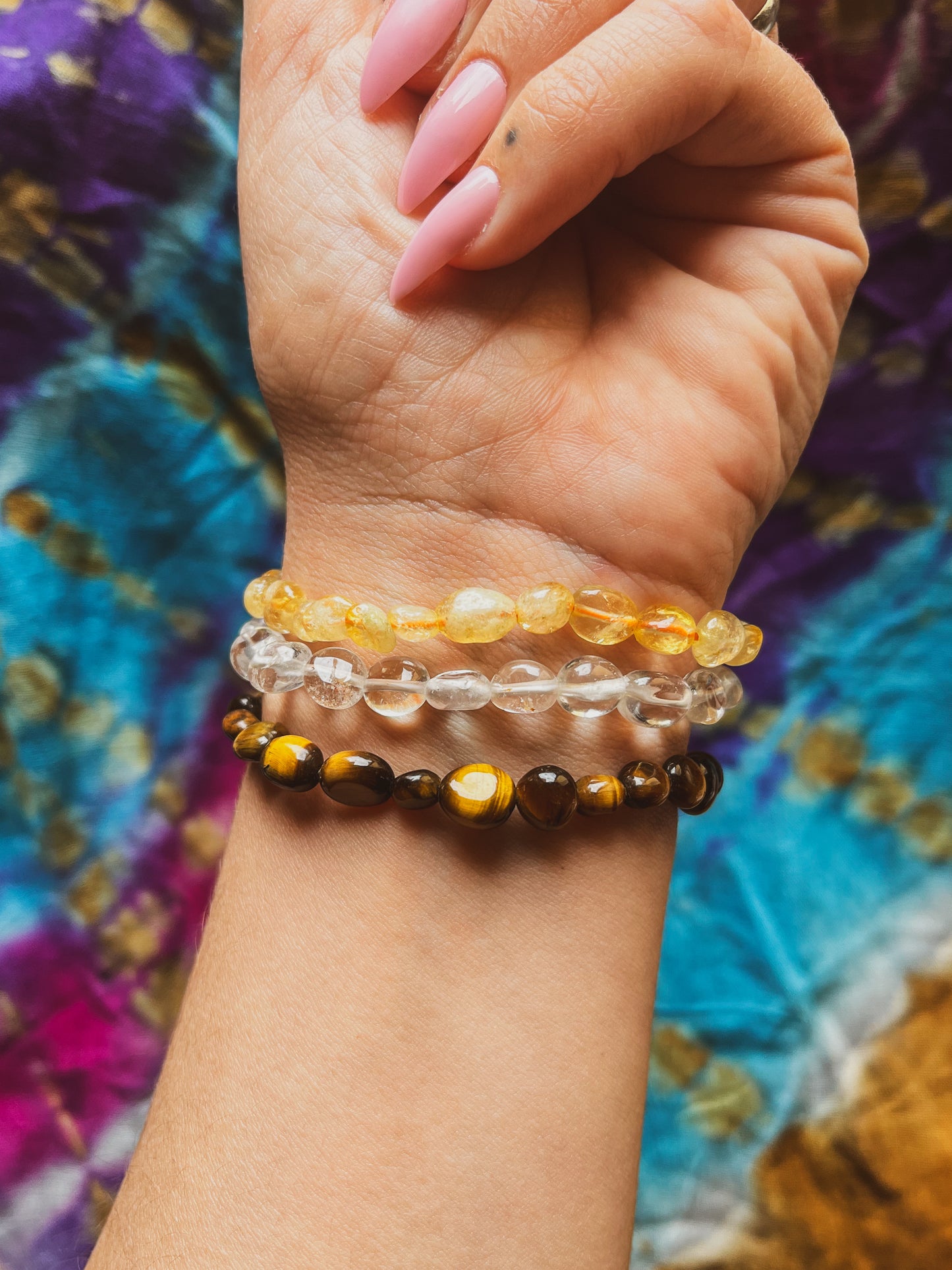 Pulsera cuentas irregulares