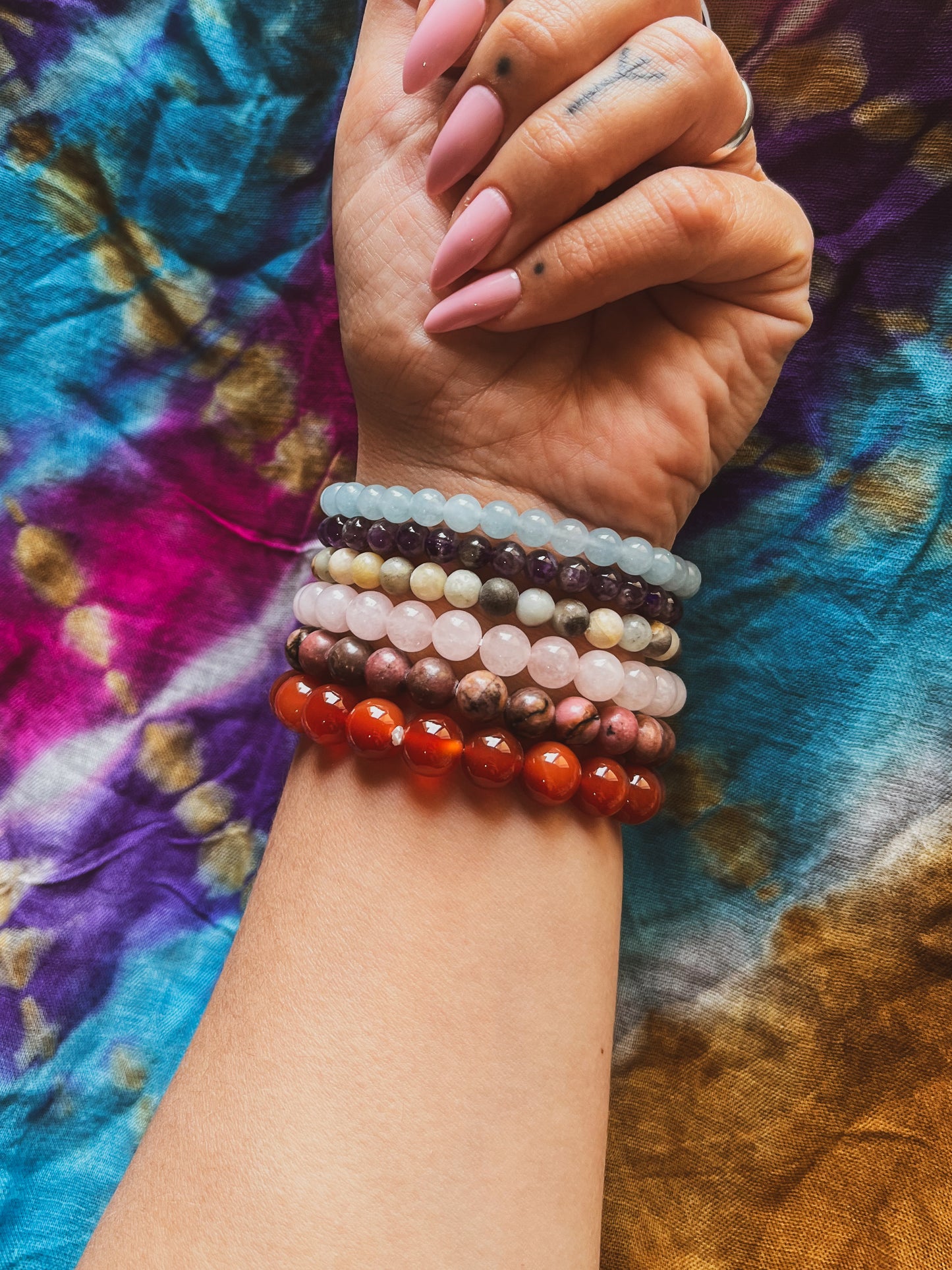 Pulsera elástica amatista