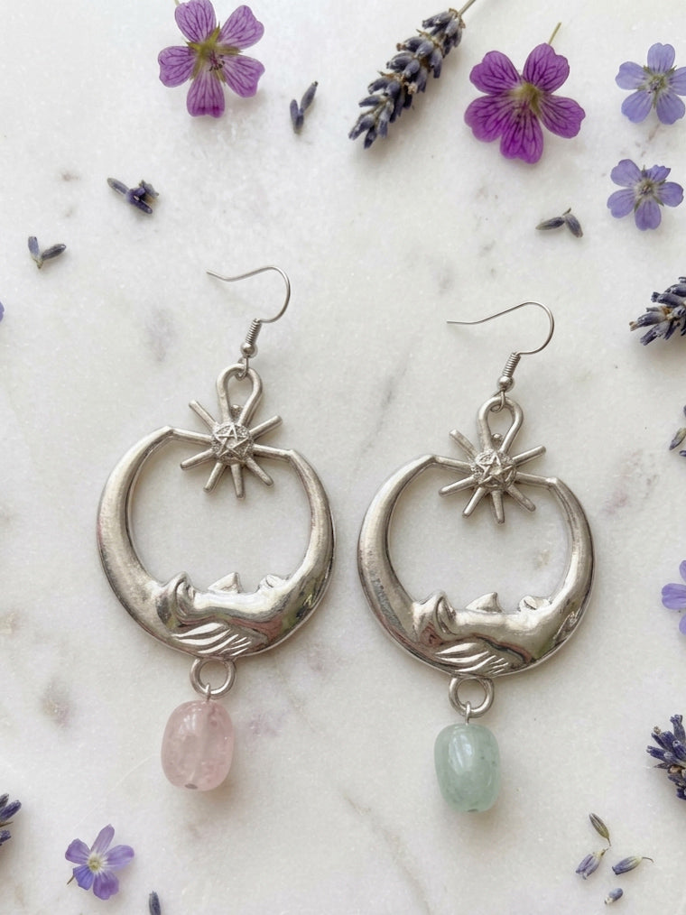 Pendientes Selene (fluorita)