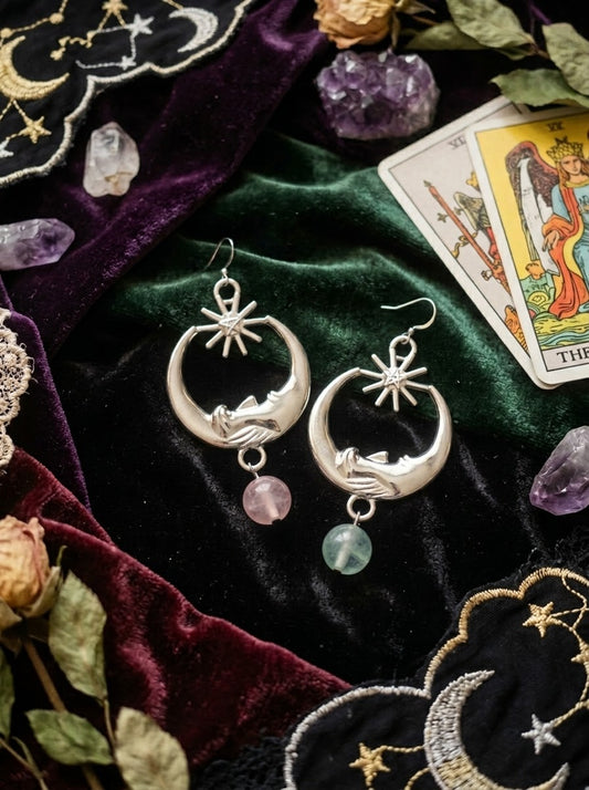 Pendientes Selene (fluorita)