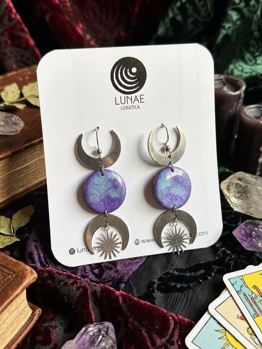 Pendientes Triple Luna