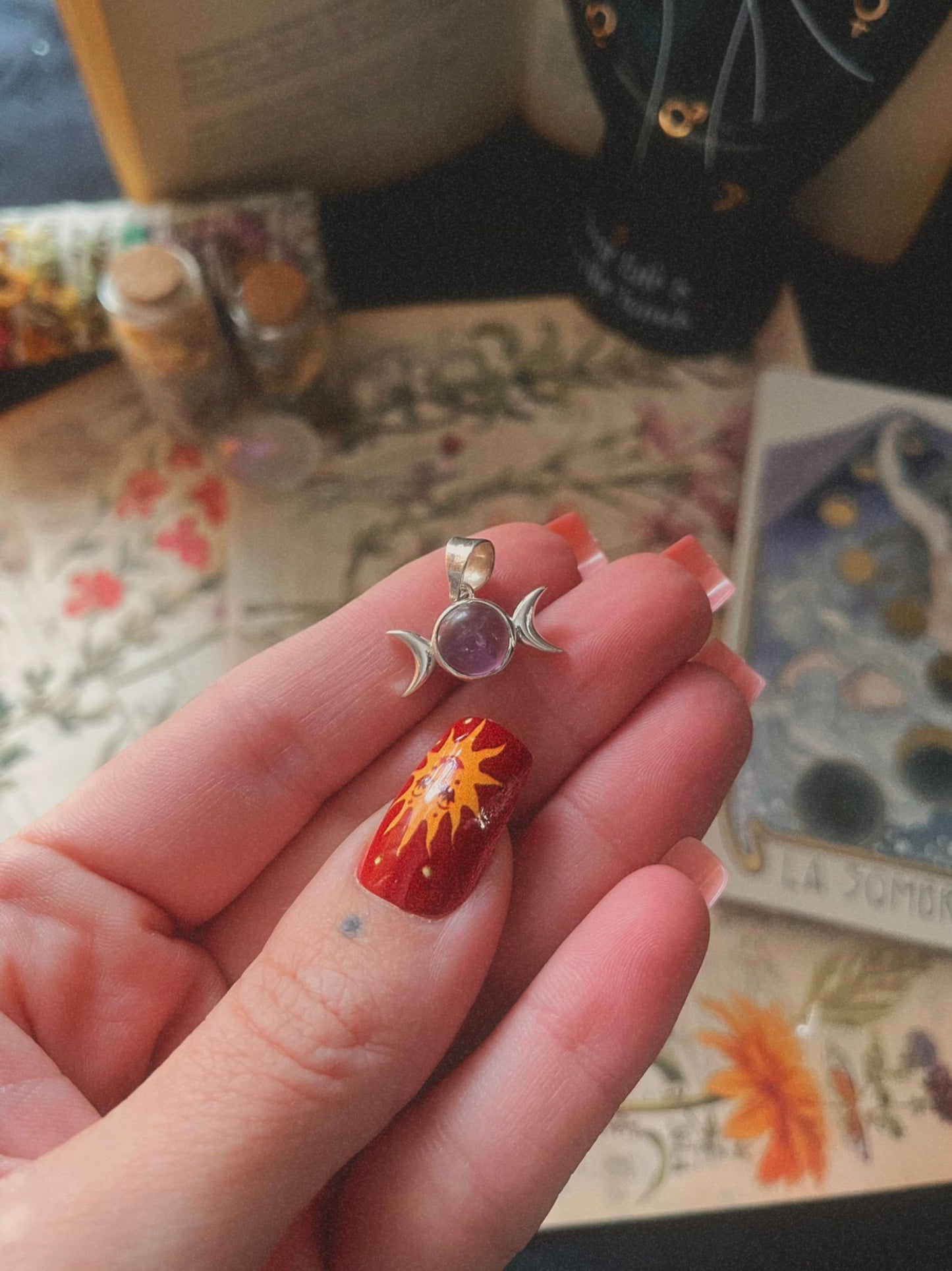 Colgante Triple Diosa plata de ley