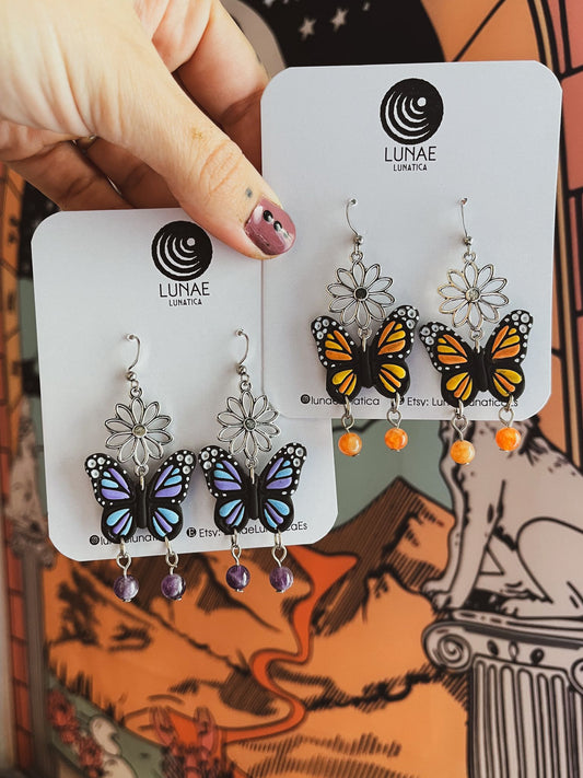 Mariposas con amatista/piedra sol