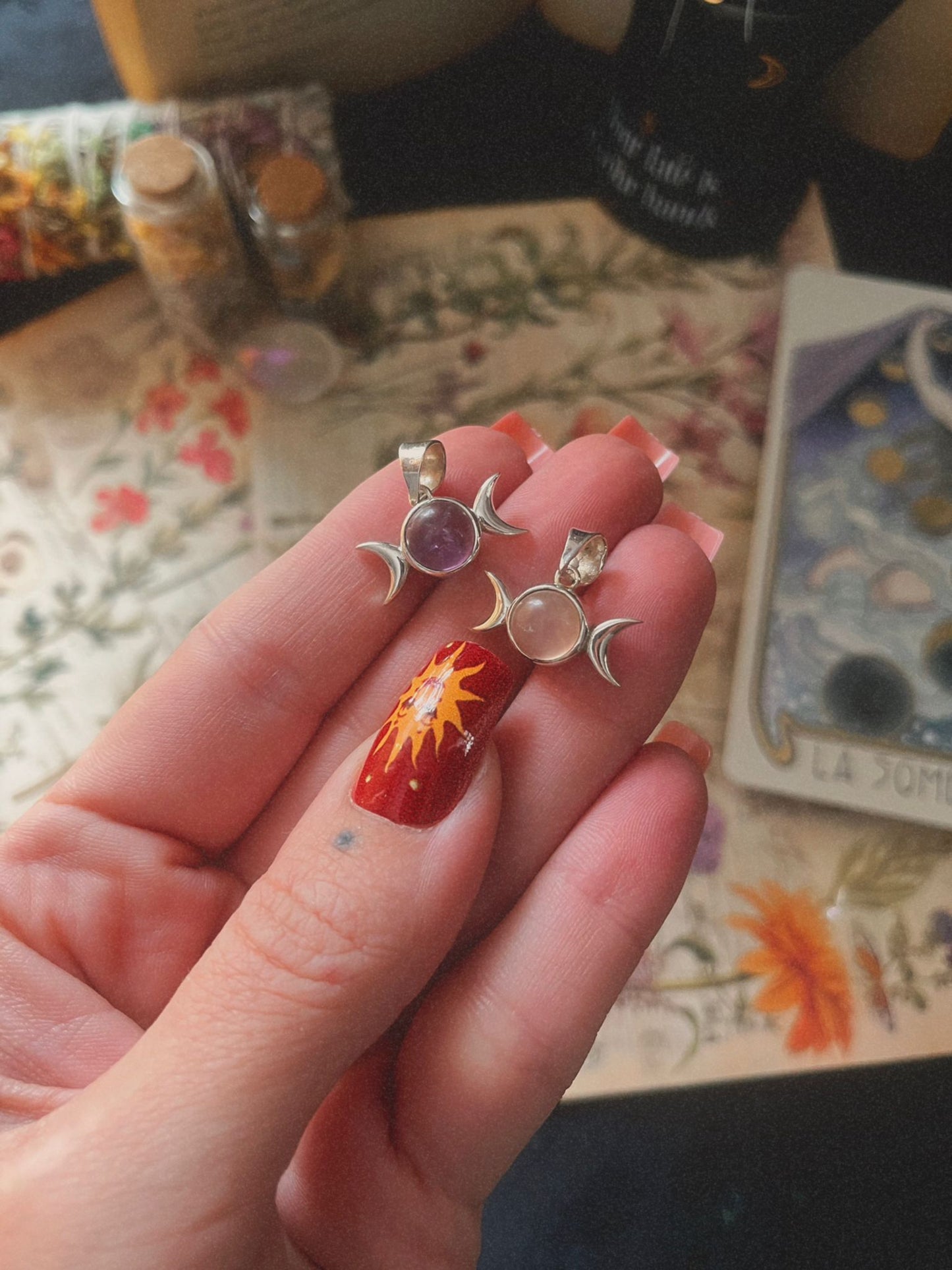 Colgante Triple Diosa plata de ley