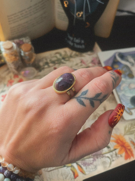 Anillo ajustable amatista