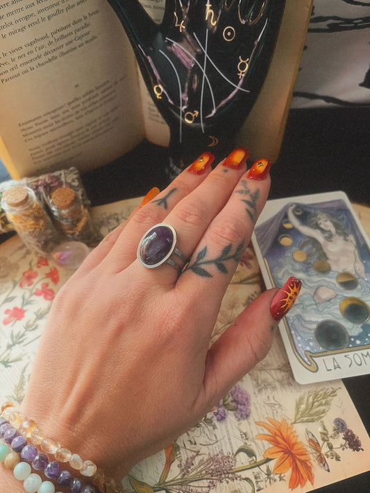 Anillo ajustable amatista